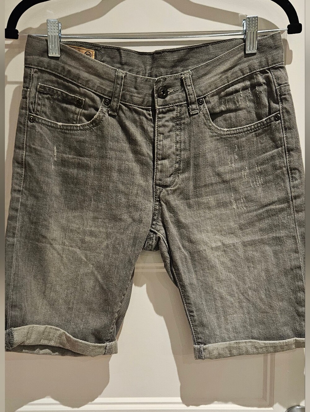 CKH Denimite Gray Rolled-Hem Denim Shorts
